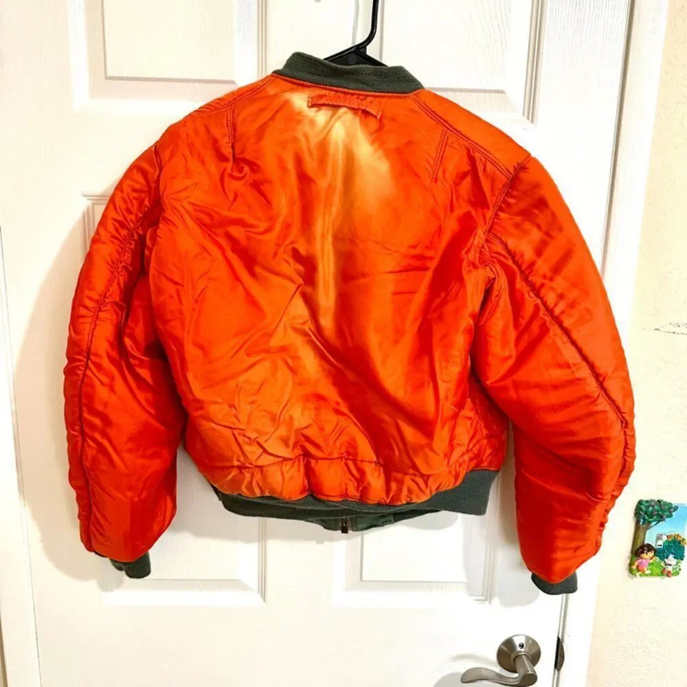 US Air Force 1960s MA-1 Flight Jacket Size Small Vintage